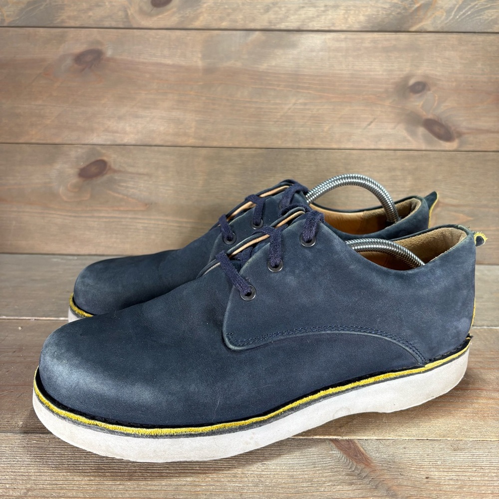 samuel hubbard free mens size 10 shoes blue leather casual walking sneakers